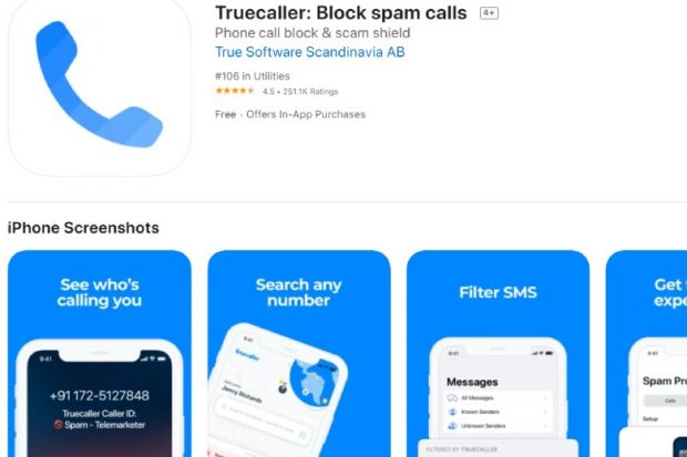 Phần mềm TrueCaller
