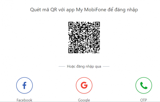 Thực hiện đăng nhập website http://mobifone.vn theo nhiều cách khác nhau