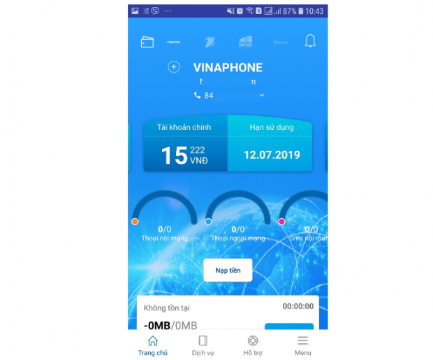 Tra cứu số dư vinaphone bằng ứng dụng