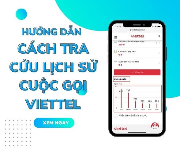Thao tác kiểm tra lịch sử cuộc gọi My Viettel