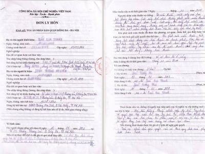 Cách viết mẫu đơn ly hôn đơn phương mới nhất như thế nào?